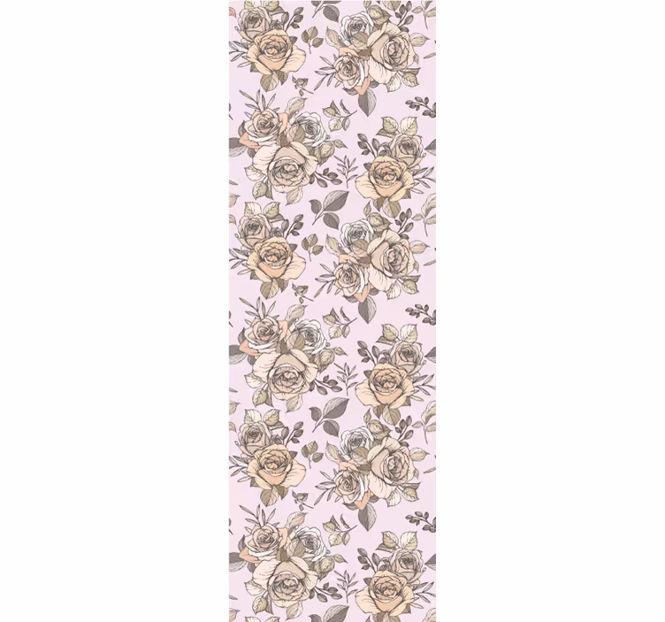 Papel tapiz para recámara fondo de rosas shabby chic - TenVinilo