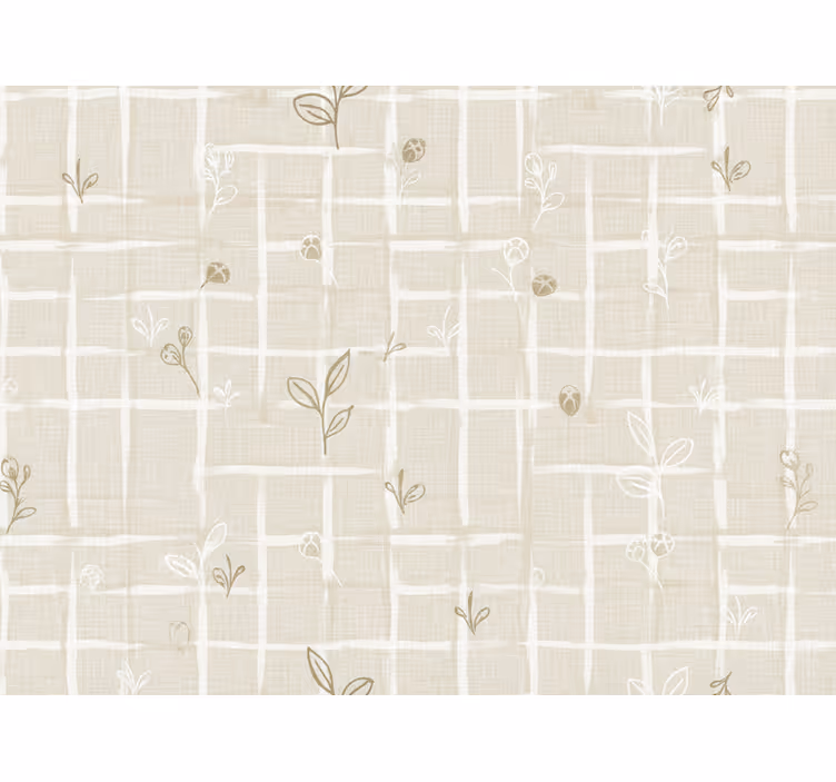 Papel tapiz beige color crema con efecto lino - TenVinilo