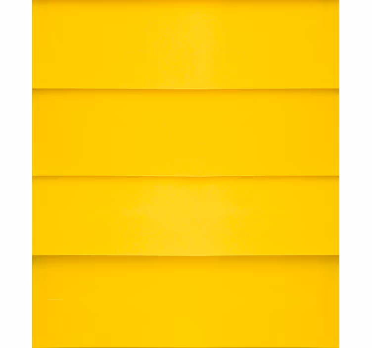 Papel tapiz amarillo y estores oscuros con lamas - TenVinilo