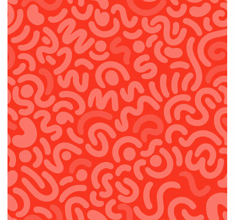 Papel tapiz rojo líneas redondeadas abstractas - TenVinilo