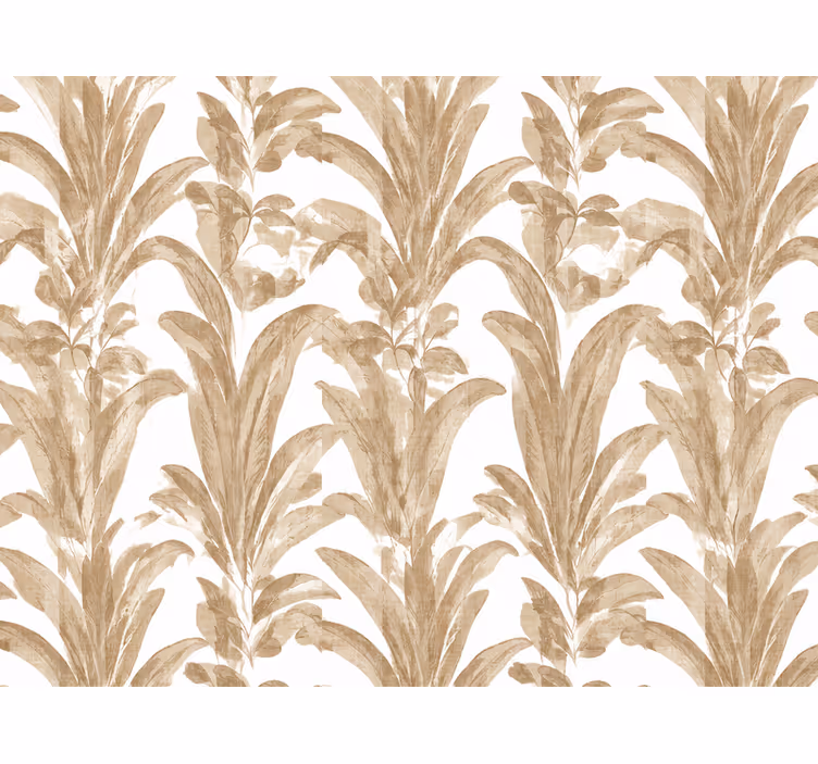 Papel tapiz paisaje patrón de hojas de palma rayadas - TenVinilo