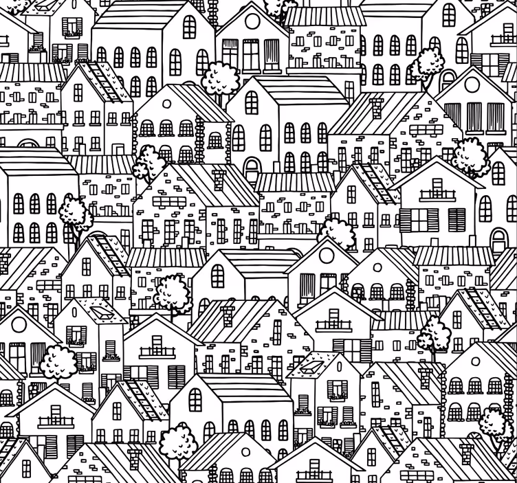 Papel pintado para salón motivos de ciudad - TenVinilo