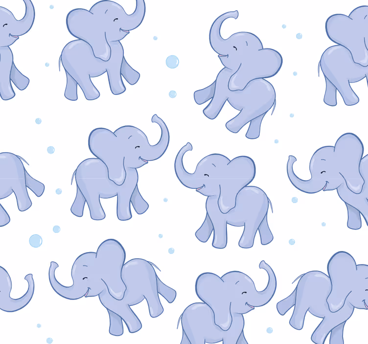 Papel pintado infantil pequeño elefante  - TenVinilo