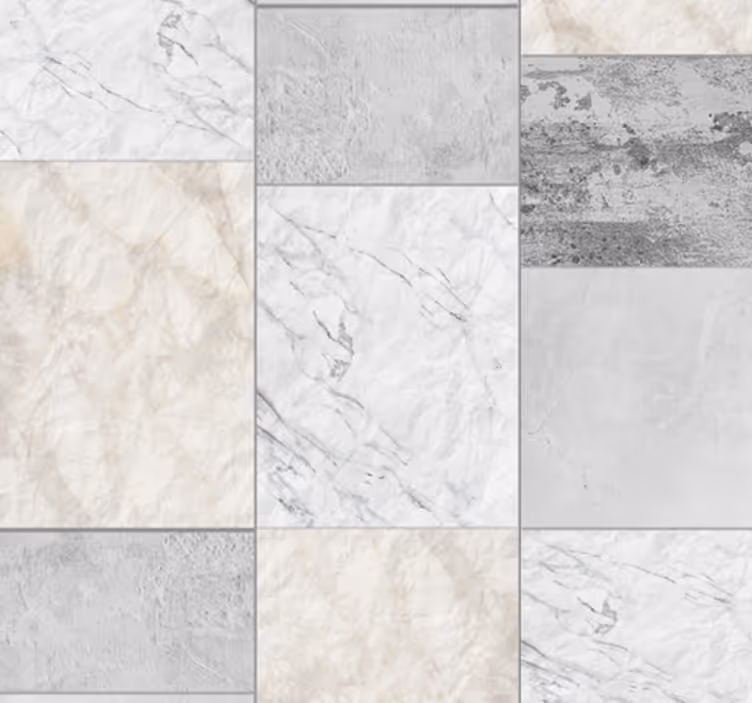 Papel tapiz mármol diseño de cuadrados de azulejos - TenVinilo