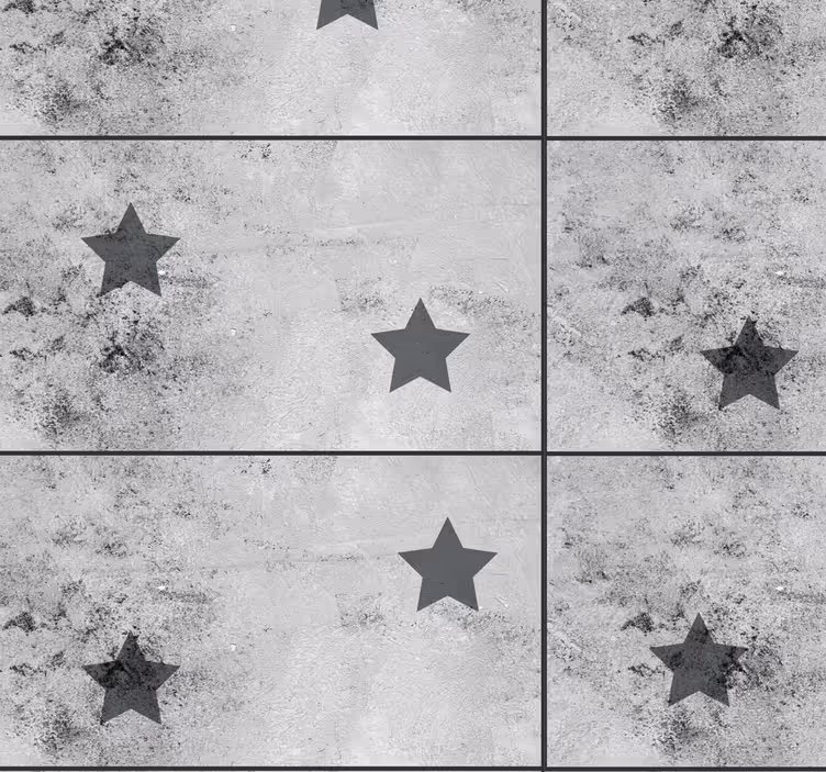 Papel pintado hormigón de estrellas grises - TenVinilo