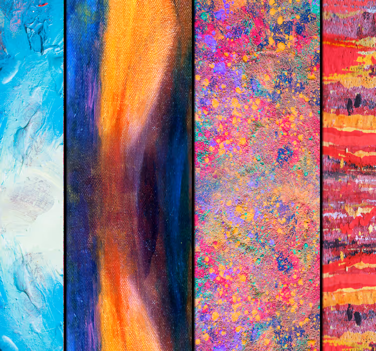 Papel pintado cocina rayas abstractas coloridas - TenVinilo