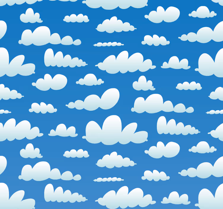 Papel tapiz para sala diseño de patrón de nubes - TenVinilo