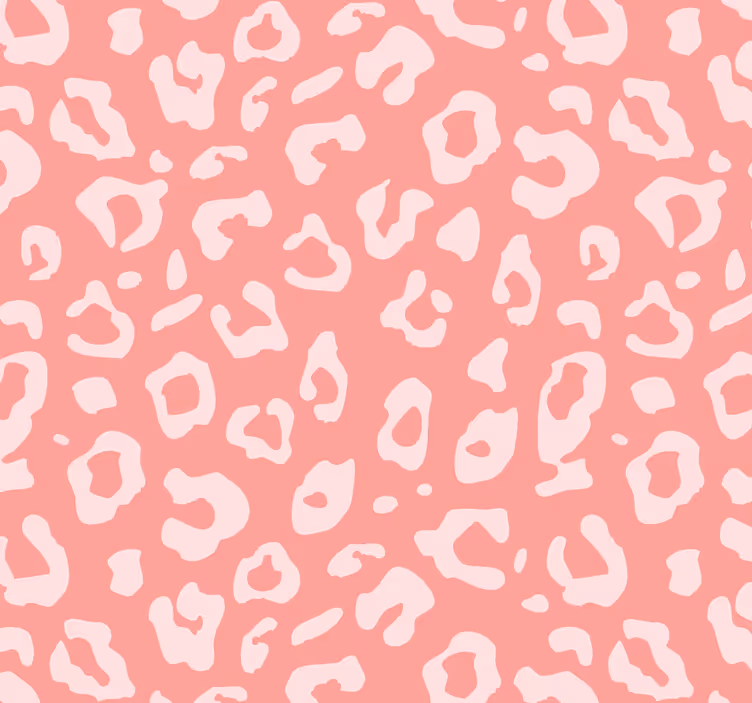 Papel pintado infantil de leopardo rosa - TenVinilo