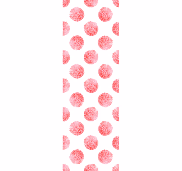 Papel pintado topos flores rosas - TenVinilo