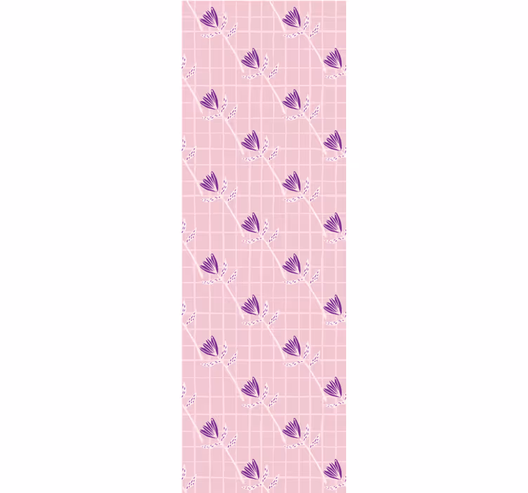 Papel tapiz geométrico patrón floral geométrico - TenVinilo