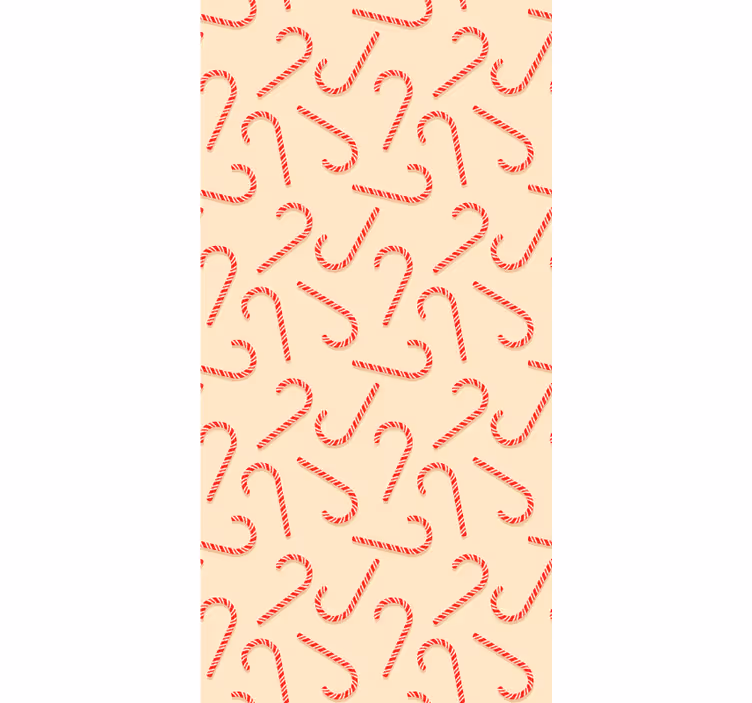 Papel tapiz navidad remolinos de bastón de caramelo - TenVinilo