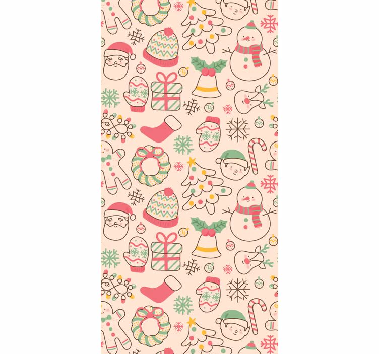 Papel tapiz navidad alegría de la temporada festiva - TenVinilo