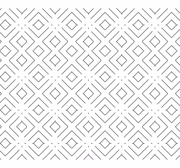 Papel pintado cuadros Geométrico negro / blanco - TenVinilo