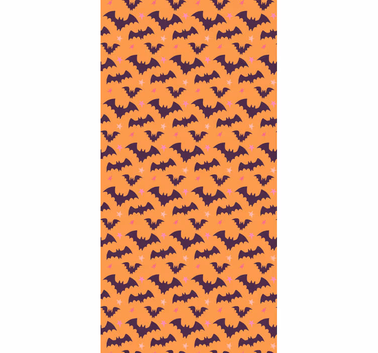 Papel tapiz Halloween patrón de murciélago - TenVinilo