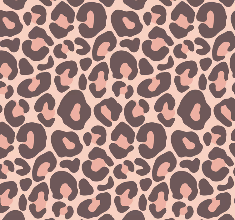Papel pintado animal Estampado de leopardo rosa - TenVinilo