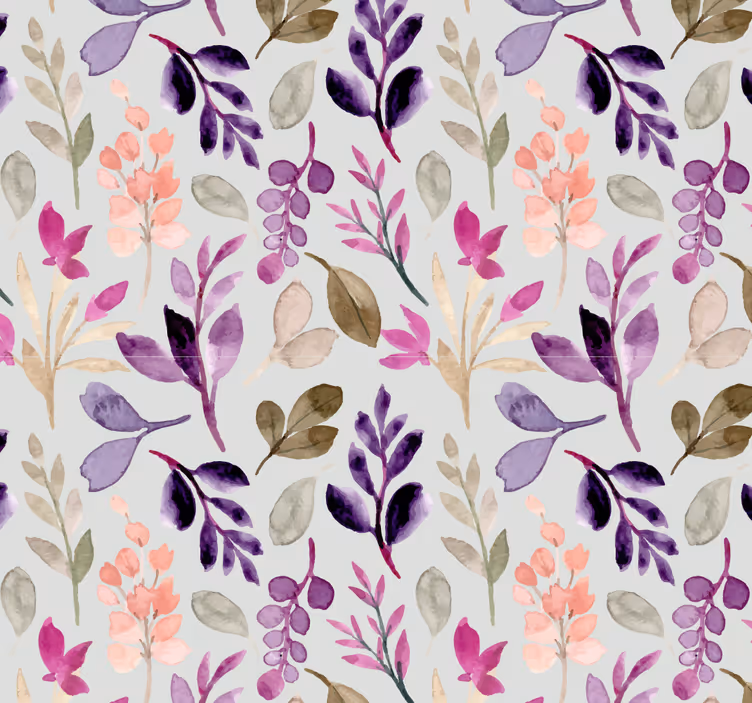 Papel tapiz floral vivero botánico - TenVinilo