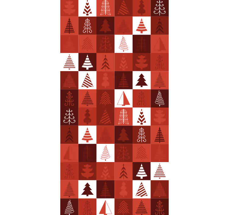 Papel pintado salón Patchwork de navidad - TenVinilo