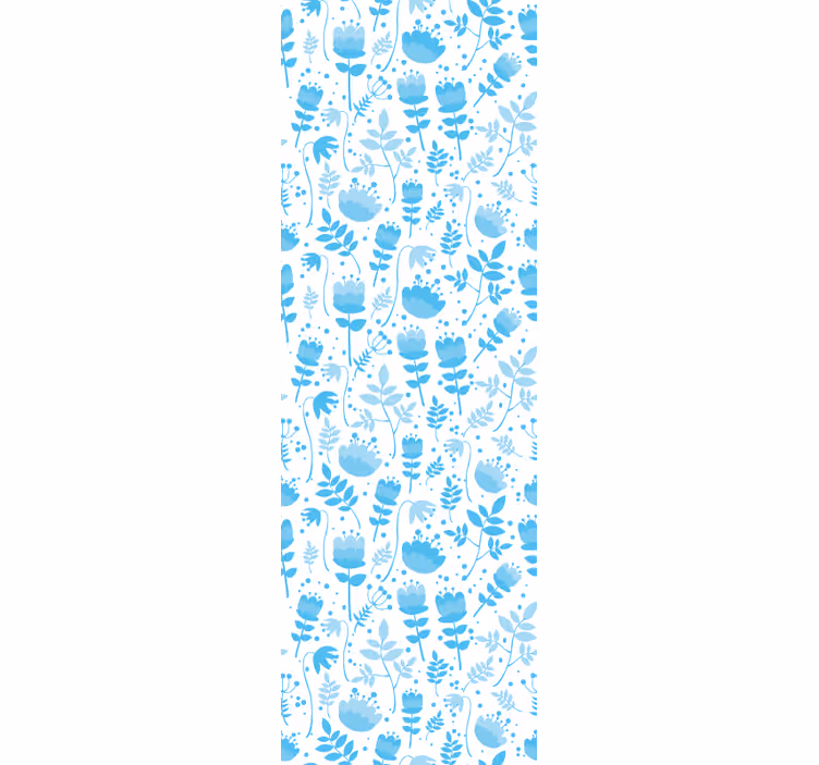 Papel tapiz flores patrones de silueta floral - TenVinilo