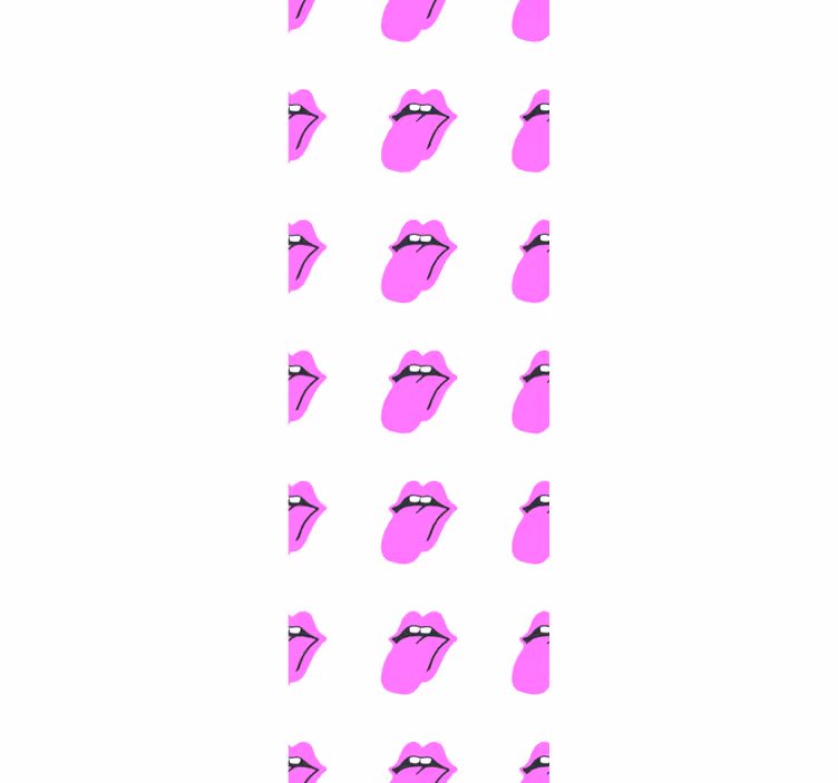 Papel pintado moderno Imagen sobre labios rosados - TenVinilo