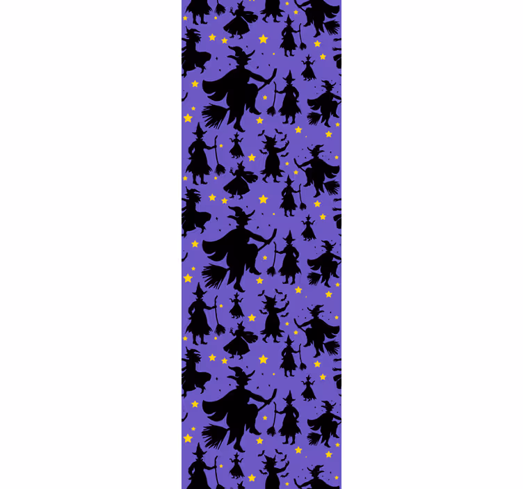 Papel tapiz Halloween siluetas de brujas - TenVinilo