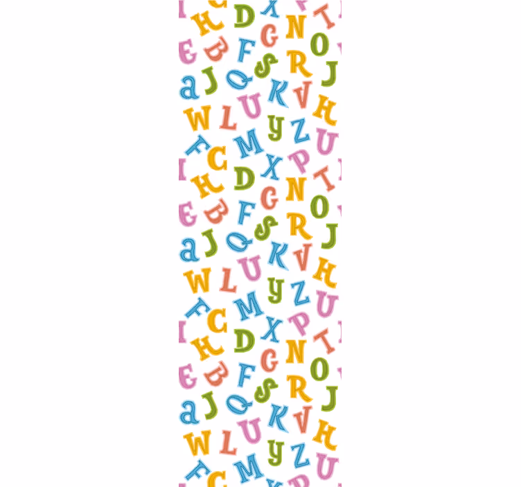 Papel tapiz letras diversión del alfabeto - TenVinilo