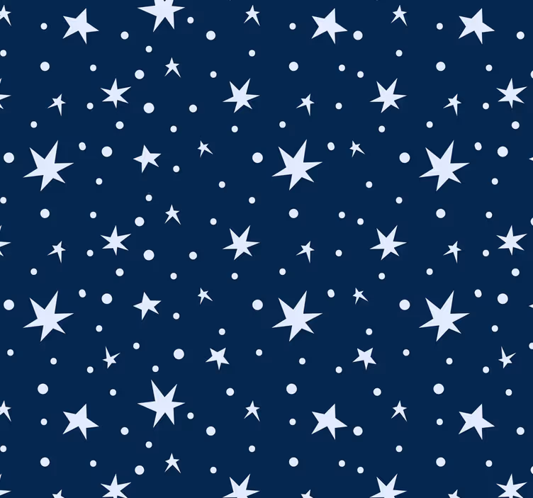 Papel pintado infantil estrellas color azul marino - TenVinilo