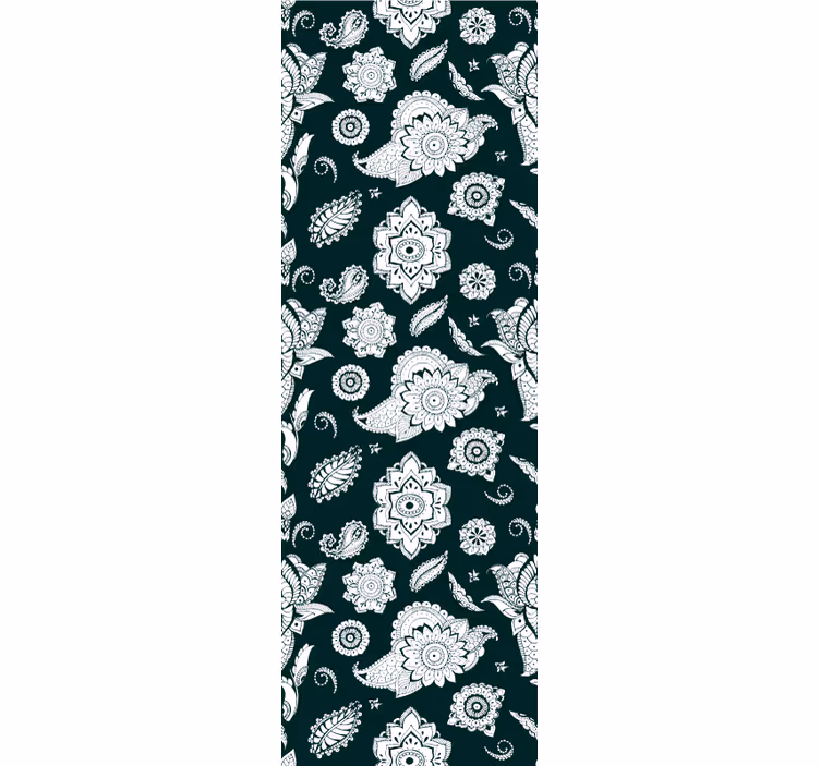 Papel tapiz cocina motivo de mosaico floral - TenVinilo