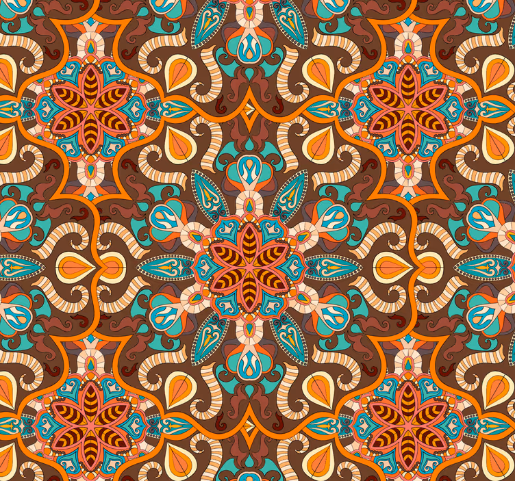 Papel tapiz ornamental patrón ornamental intrincado - TenVinilo