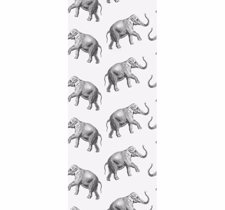 Papel tapiz elefantes repetición del elefante - TenVinilo