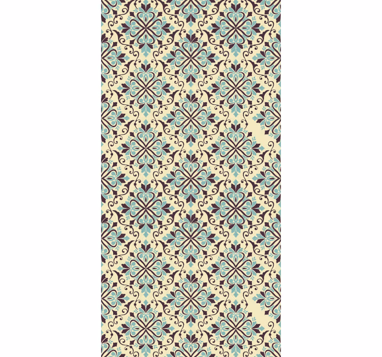 Papel tapiz azulejos diseño de baldosas ornamentales - TenVinilo