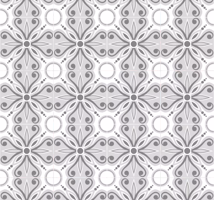 Papel pintado azulejos Marroquí gris - TenVinilo