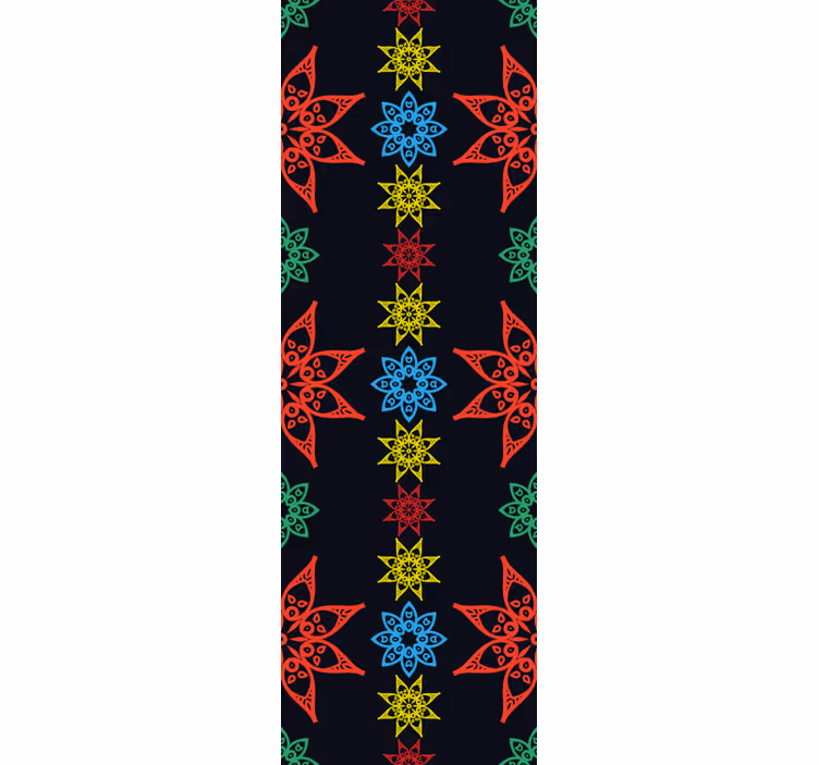 Papel pintado floral Mandala colores florales - TenVinilo