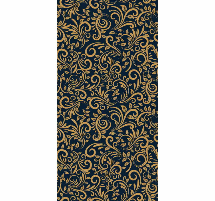 Papel pintado floral Versace oro negro - TenVinilo