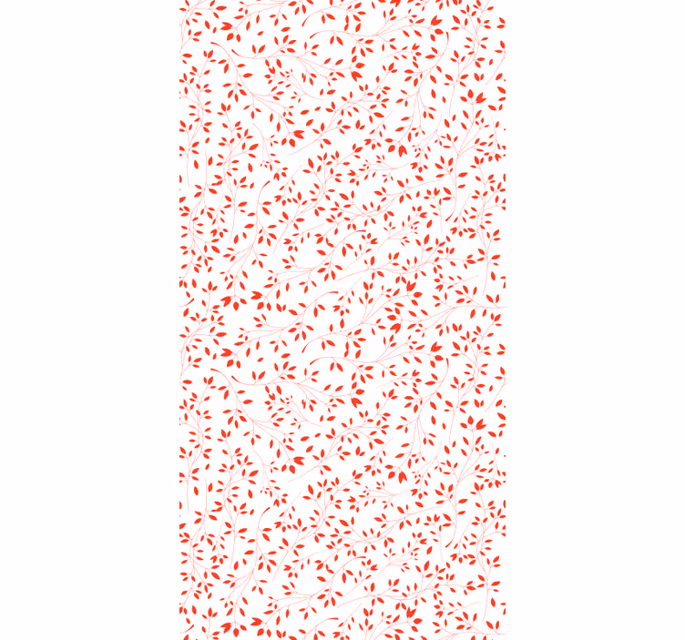 Papel tapiz hojas patrón de rama roja - TenVinilo