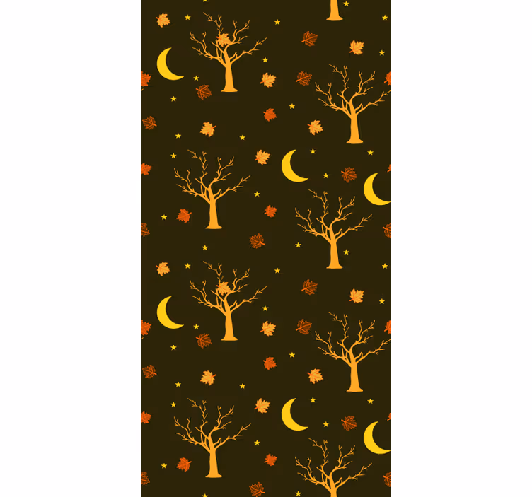 Papel tapiz naturaleza motivo de la noche otoñal - TenVinilo