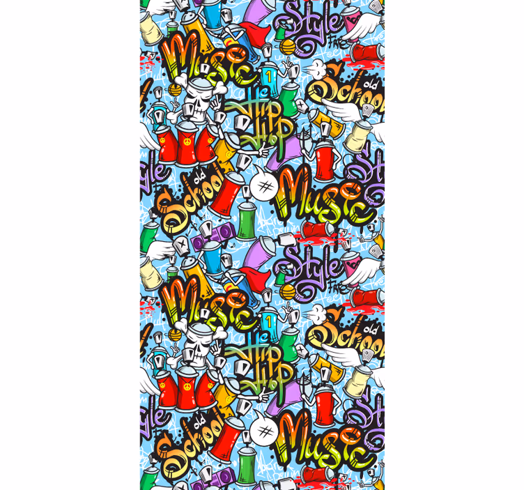 Papel pintado de arte Etiquetas de pared de graffiti colorido - TenVinilo