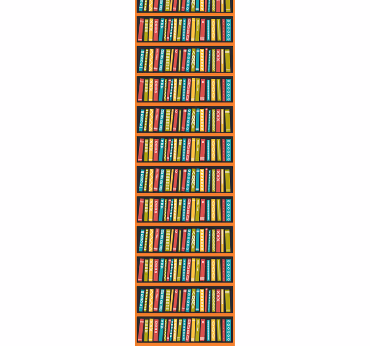 Papel tapiz letras estantería de la biblioteca - TenVinilo