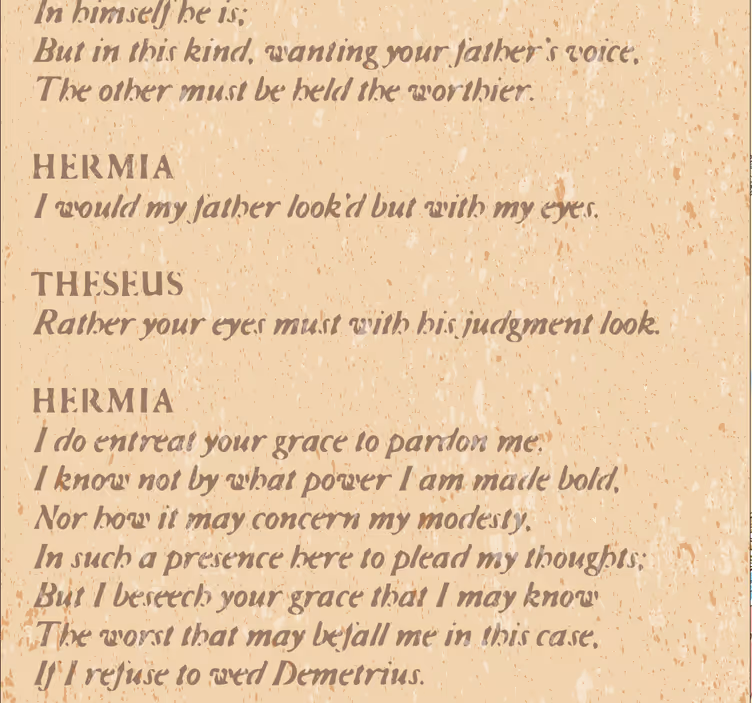 Papel pintado  letra obra shakespeare - TenVinilo