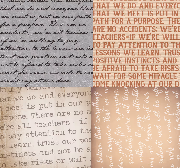 Papel pintado letras madera texto Marla Gibbs - TenVinilo