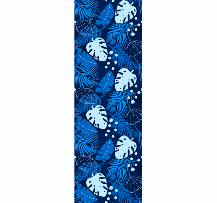 Papel pintado salón Hojas azules - TenVinilo