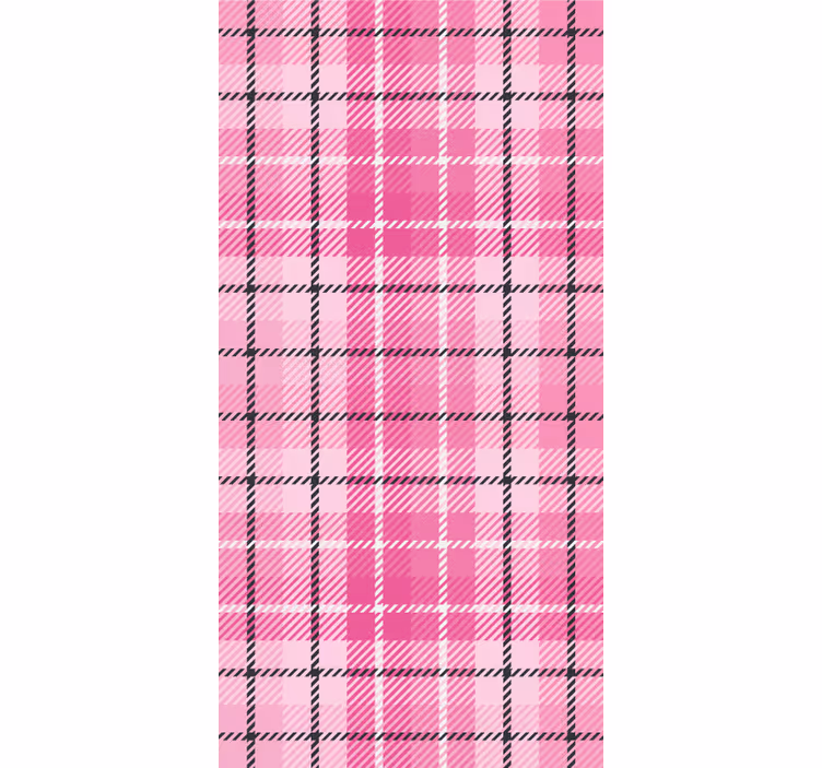 Papel tapiz cuadrados patrón de tartán rosa - TenVinilo