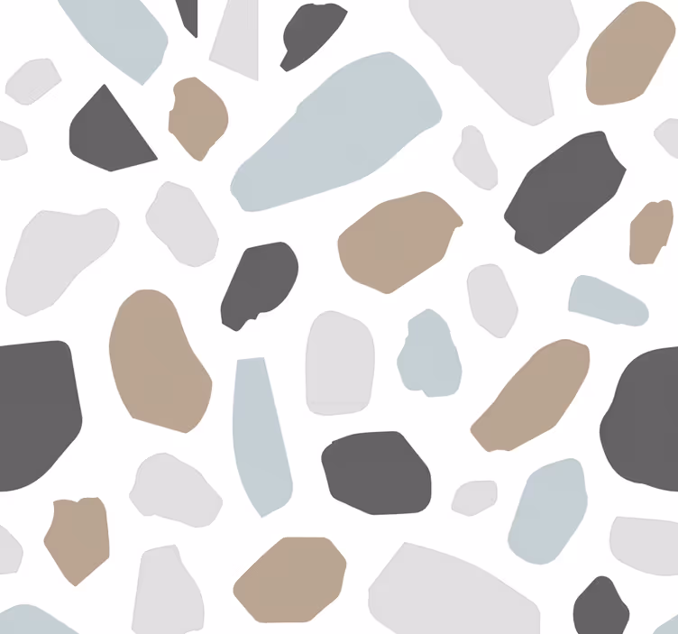 Papel tapiz piedra terrazo gris - TenVinilo