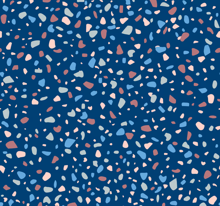Papel imitación piedra Terrazo azul oscuro - TenVinilo