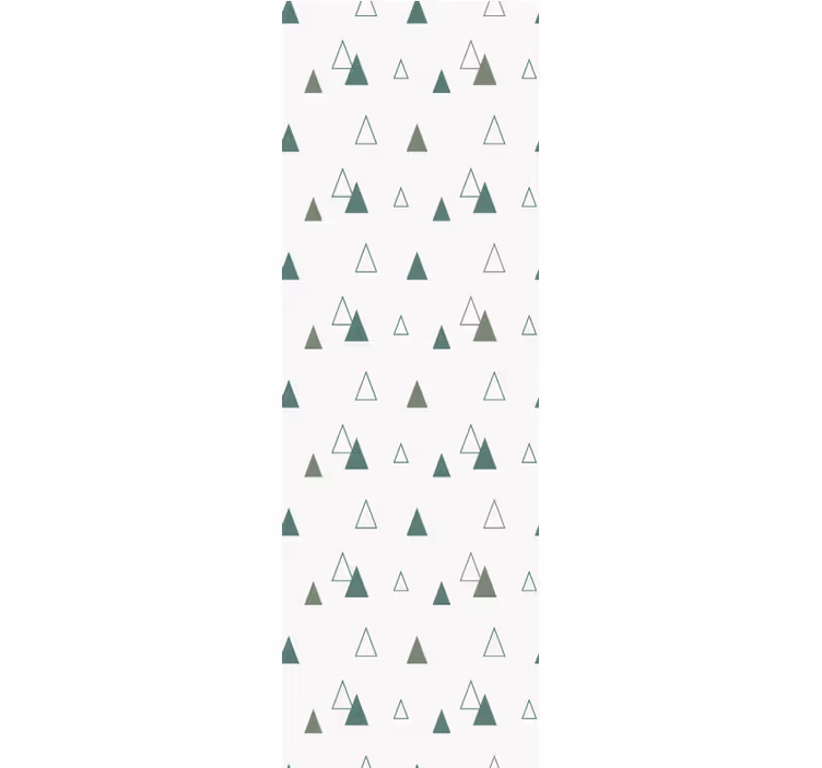 Papel tapiz triángulos patrón de bosque - TenVinilo