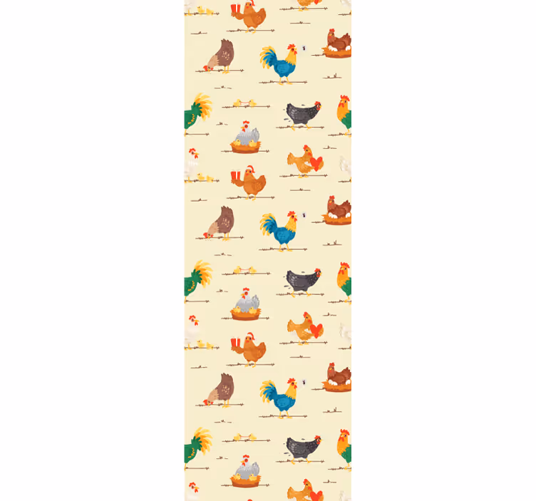 Papel tapiz animales pollos en abundancia - TenVinilo