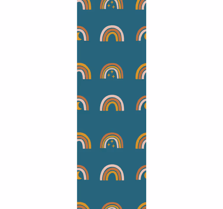 Papel pintado infantil Arco iris moderno celestial, místico - TenVinilo