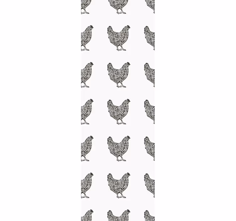 Papel tapiz animales patrón de aves de corral - TenVinilo
