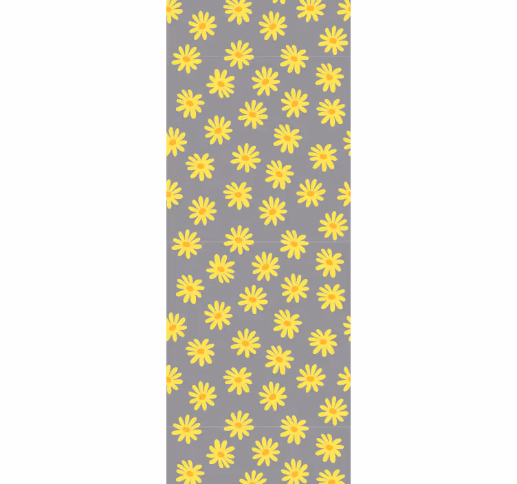 Papel pintado flores Caléndula pantone - TenVinilo