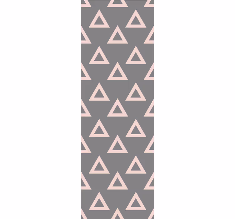 Papel pintado triangulos Triángulos rosas y grises - TenVinilo