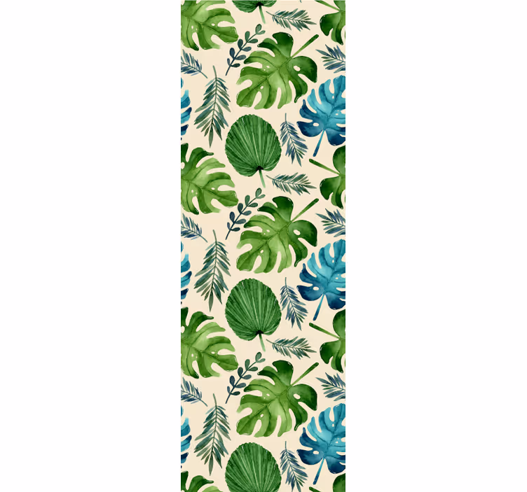 Papel pintado naturaleza Patrón de hojas verdes tropicales - TenVinilo